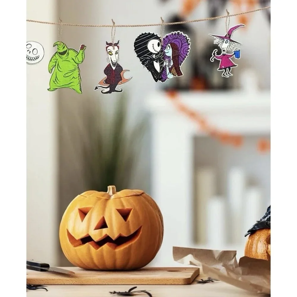 37 Pcs Halloween Christmas Nightmare Ornaments Halloween Christmas Nightmare Woo